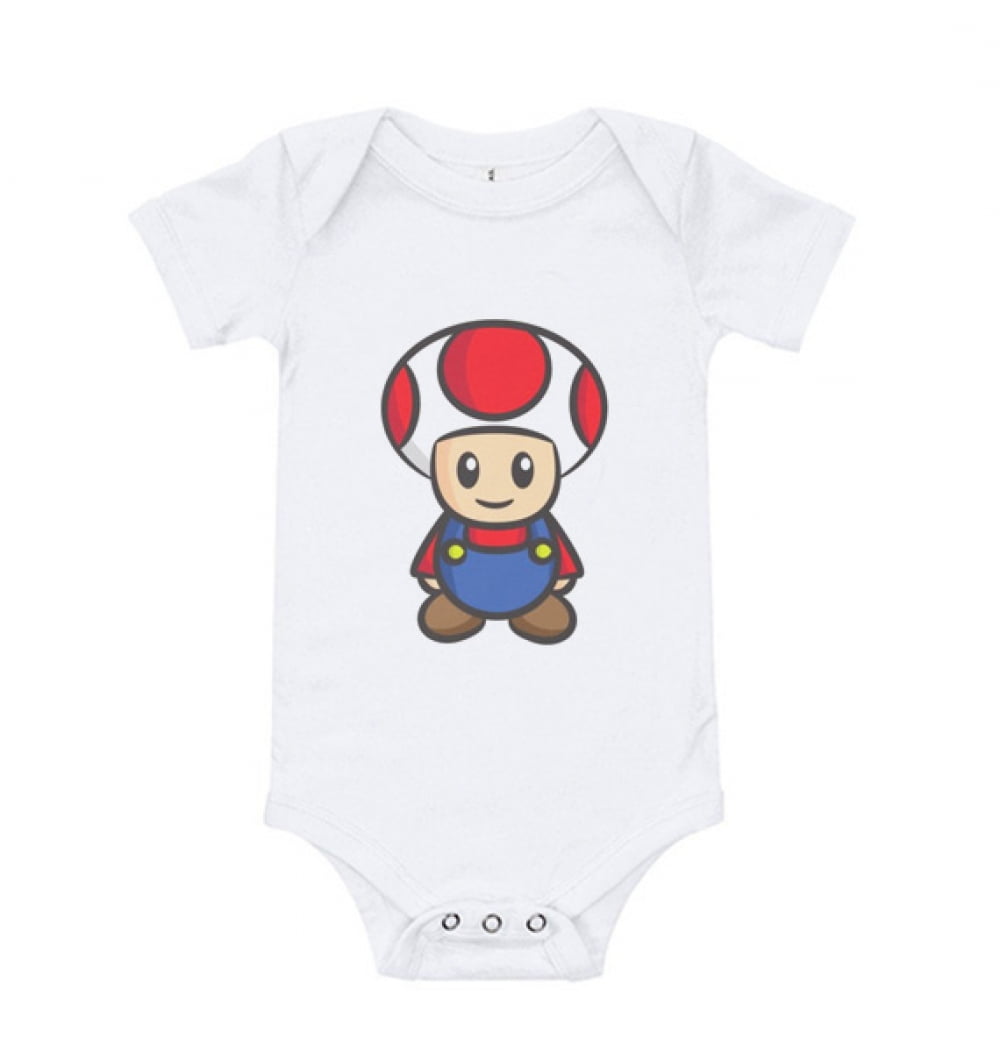 Mario Toad Baby Onesie - Baby Onesie By Nandhes.com