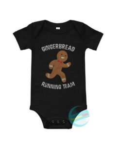 Gingerbread Running Team Baby Onesie