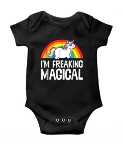 I'm Freaking Magical Cute Pink Unicorn Baby Onesie